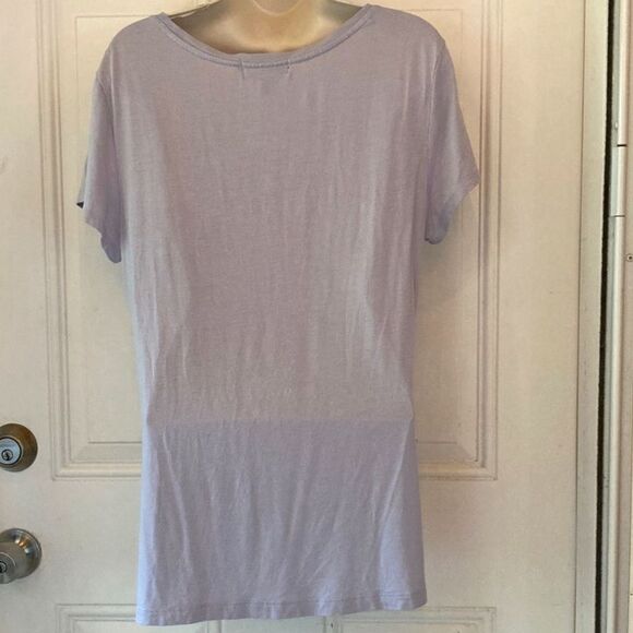 BANANA REPUBLIC Luxe Touch Icelandic Blue Crew Neck T Shirt Womens Large - Picture 6 of 11